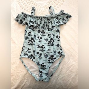 Disney’s Stitch Bathing suit for child size 5/6. Full piece. Color is blue.